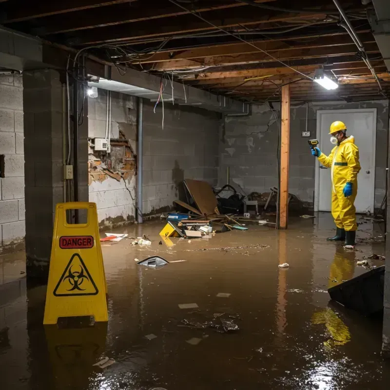 Flooded Basement Electrical Hazard in Palmer, TX Property